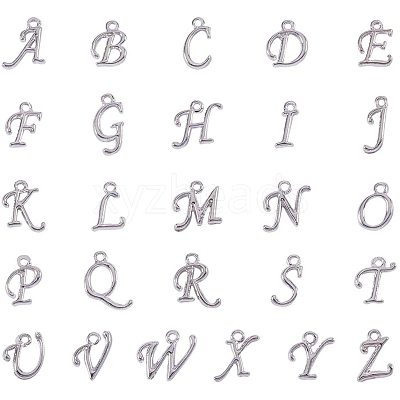 Alloy Mixed Letter Pendants PALLOY-PH0012-42-1