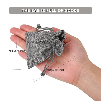 Burlap Packing Pouches Drawstring Bags ABAG-Q050-7x9-04-1