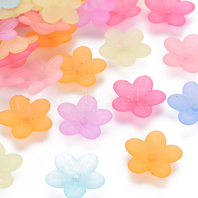 Frosted Acrylic Bead Caps MACR-S371-08A-1