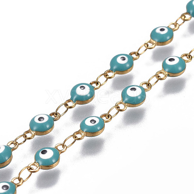 304 Stainless Steel Enamel Chains CHS-P006-02G-02-1