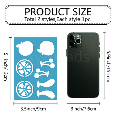 Acrylic Earring Handwork Template DIY-WH0359-066-1
