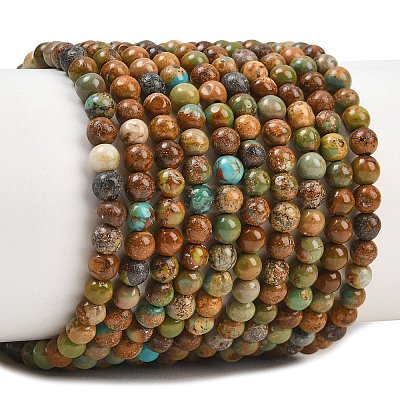 Natural Turquoise Beads Strands G-Z163-B02-4mm-1