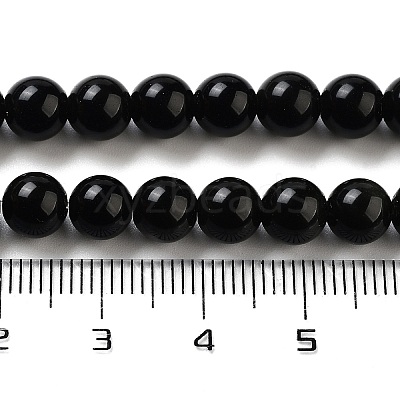 Natural Obsidian Bead Strands X-G-R173-6mm-02-1