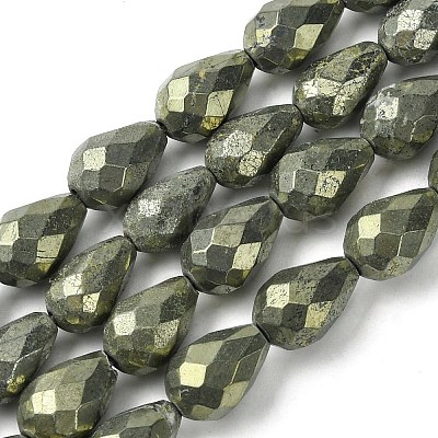 Natural Pyrite Beads Strands G-D067-J04-1