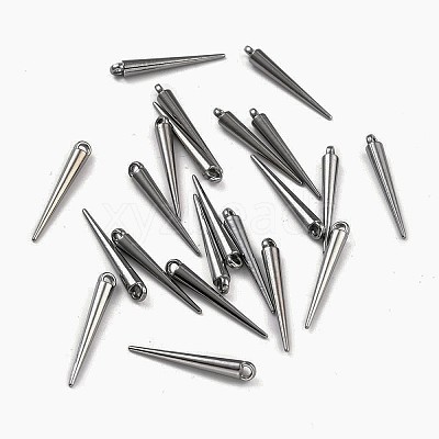 Tibetan Style Alloy Spike Pendants TIBEP-A16461-B-RS-1