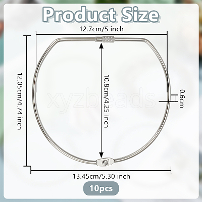 Iron Loose Leaf Book Binder Hinged Rings DIY-WH0723-097P-1