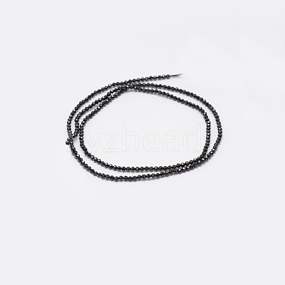 Natural Black Spinel Beads Strands G-E351-01A-1