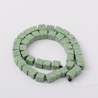 Synthetic Lava Rock Bead Strands G-N0104-8mm-15-1