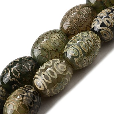 Tibetan Style dZi Beads Strands G-S389-A11-1