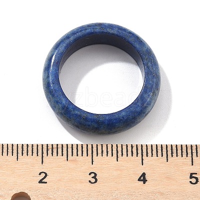 Natural Gemstone Plain Band Ring RJEW-P044-01A-M-1
