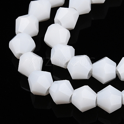 Opaque Solid Color Imitation Jade Glass Beads Strands EGLA-A039-P6mm-D15-1