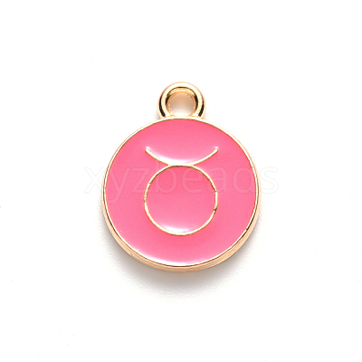 Alloy Enamel Pendants X-ENAM-S124-01B-03C-1