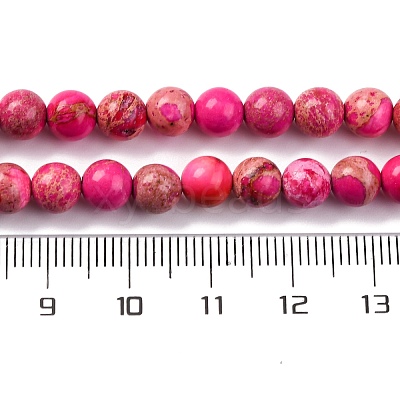 Dyed Natural Regalite/Imperial Jasper/Sea Sediment Jasper Beads Strands G-B124-C02-07-1