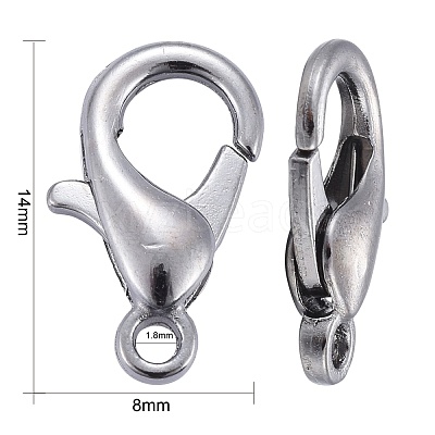 Zinc Alloy Lobster Claw Clasps E105-B-1