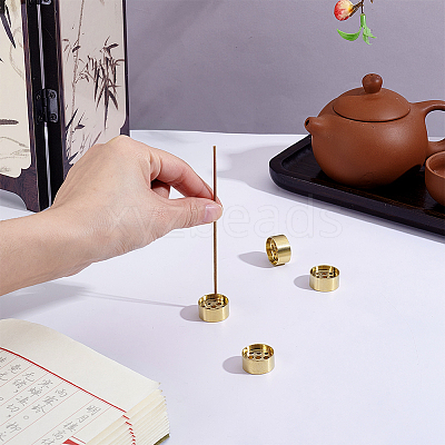 Brass Incense Burner Holder AJEW-GA0010-20A-1