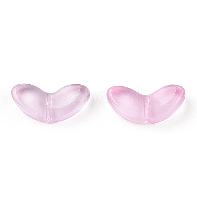 Spray Painted Transparent Glass Beads LS-GLAA-T022-27D-1