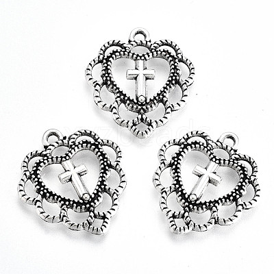 Tibetan Style Alloy Pendants X-TIBE-S323-059AS-RS-1