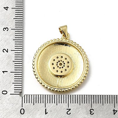 Brass Micro Pave Cubic Zirconia Pendants KK-C090-14G-1