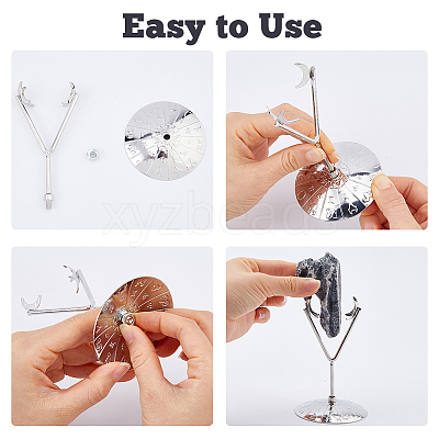 Alloy Crystal Ball Crafts Holder ODIS-WH0030-260P-1