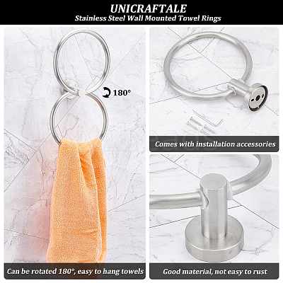 Shop UNICRAFTALE Hand Towel Holder 304 Stainless Steel No Punch