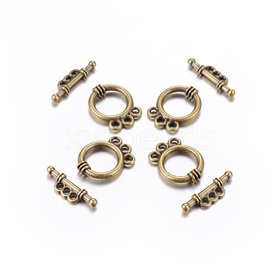 Tibetan Style Alloy Toggle Clasps MLF10795Y-NF-1