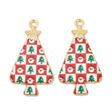 Christmas Theme Rack Plating Alloy Pendants FIND-M020-02D-G-1