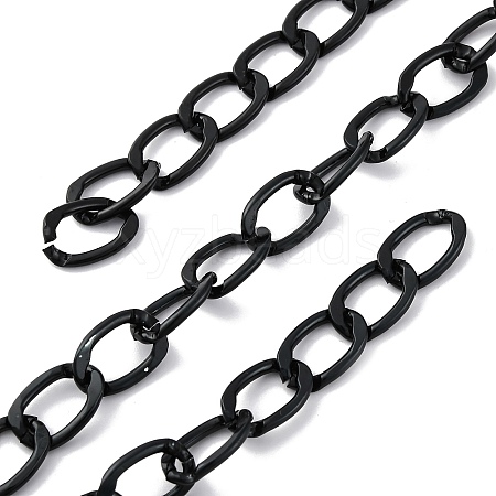 Oxidation Aluminum Faceted Curb Chains CHA-TAC0003-01EB-C-1
