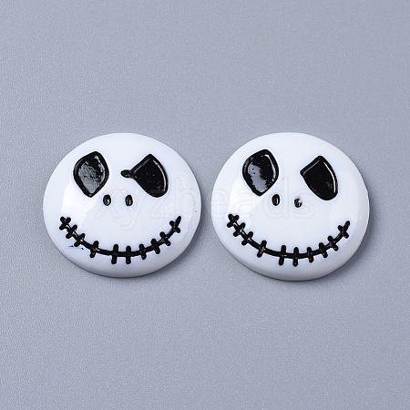 Halloween Theme Opaque Resin Cabochons X-RESI-D0003-08A-1