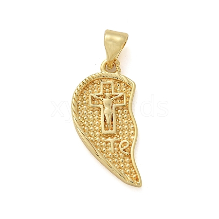 Brass Micro Pave Cubic Zirconia Pendants KK-M319-25G-01-1