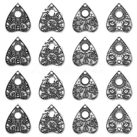 20Pcs 4 Styles Tibetan Style Alloy Pendants TIBEP-CJ0003-36-1