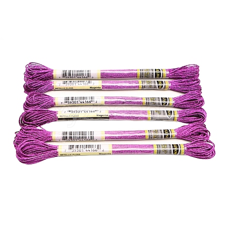 6Skeins Polyester Metallic Embroidery Threads PW-WGA13F3-04-1