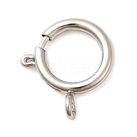 Brass Spring Ring Clasps KK-D407-20P-F-1