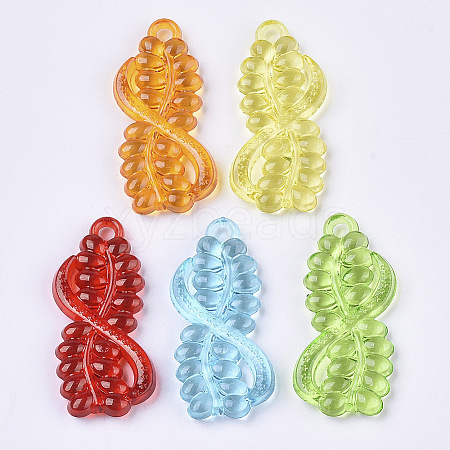 Transparent Acrylic Pendants X-TACR-T015-123-1