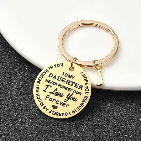 Valentine's Day Brass & 201 Stainless Steel Keychain KEYC-YW00097-10-1