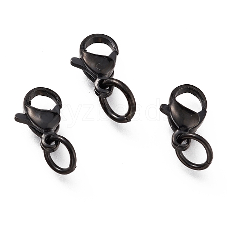 304 Stainless Steel Lobster Claw Clasps Ion Plating(IP) X-STAS-G240-01A-EB-1