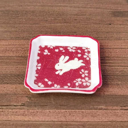 Mini Ceramic Rabbit Pattern Saucer PW-WG6F556-03-1