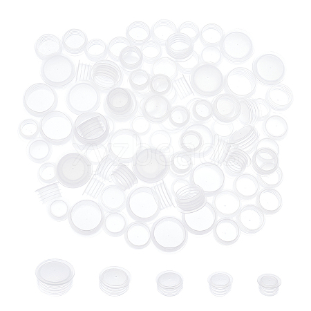 Gorgecraft 100Pcs 5 Style PE Plastic Bottle Stoppers AJEW-GF0006-36-1