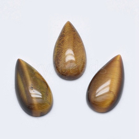 Natural Tiger Eye Cabochons G-P384-M03-1