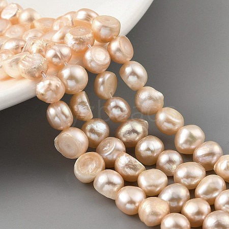 Natural Cultured Freshwater Pearl Beads Strands PEAR-A006-08B-1