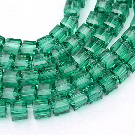 Transparent Glass Bead Strands X-GLAA-R167-4x4-01D-1