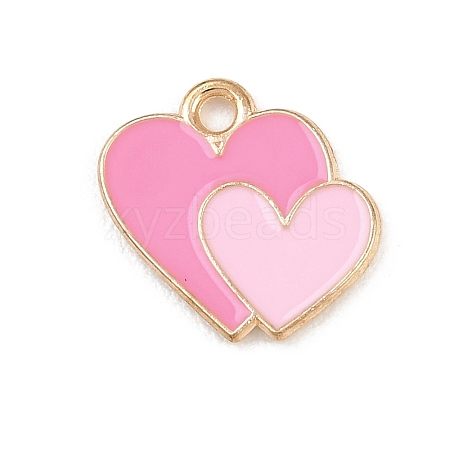 Valentine's Day Alloy Enamel Pendants ENAM-I084-01KCG-23-1