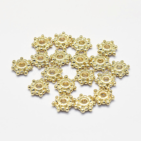 Long-Lasting Plated Brass Spacer Beads X-KK-K193-109G-NF-1