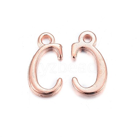 Rose Gold Plated Alloy Letter Pendants LS-X-PALLOY-J718-01RG-C-1