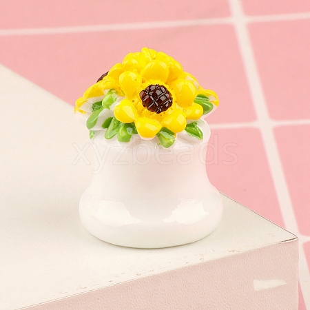 Miniature Resin Flower Pot PW-WG1A161-02-1