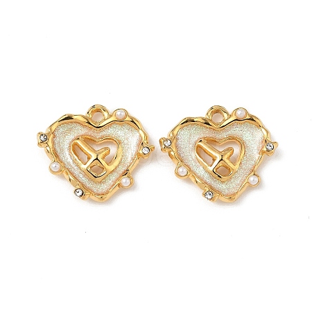 304 Stainless Steel Rhinestone Pendants STAS-U057-05G-02-1