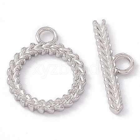 Non-Tarnish 304 Stainless Steel Toggle Clasps STAS-G299-03P-1