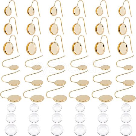 Unicraftale DIY Flat Round Dangle Earring Making Kits STAS-UN0034-77-1