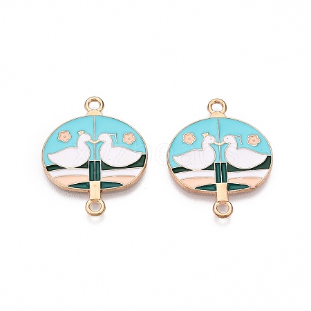 Alloy Enamel Pendants PALLOY-N176-29D-RS-1