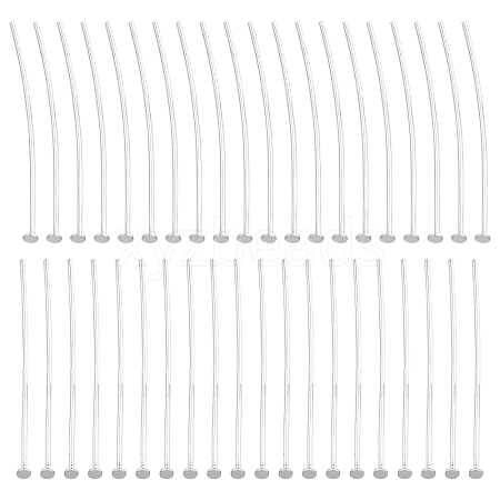 40Pcs 925 Sterling Silver Flat Head Pins STER-SC0001-08-1
