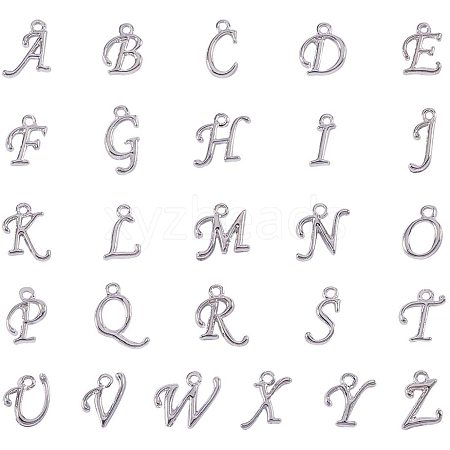 Alloy Mixed Letter Pendants PALLOY-PH0012-42-1